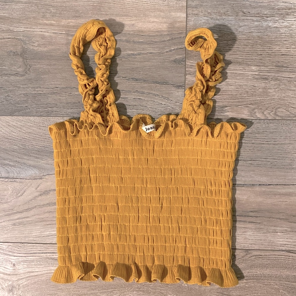 Reformation Leonore Smocked Tank Top